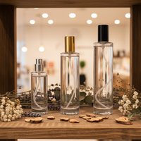 Flacon de parfum de luxe vide, élégant, 30 ml, 50 ml, flacon de parfum cylindrique fin haut de gamme