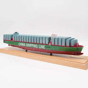 Tùy chỉnh thực hiện 45cm Trung Quốc tay nghề mô hình tàu chở hàng quy mô 1:888 Mô hình tàu container Chất lượng cao cho quà tặng doanh nghiệp - Product Image 2