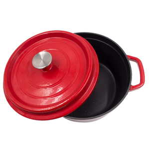 Fabricants d'ustensiles de cuisine de haute qualité Nouveau style Casserole <span class=keywords><strong>en</strong></span> émail 18cm Pot antiadhésif rond <span class=keywords><strong>en</strong></span> <span class=keywords><strong>fonte</strong></span> Four hollandais pour four grille-pain - Product Image 3