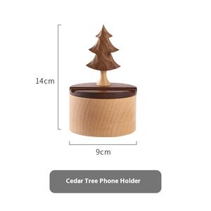 Support de téléphone créatif en forme d'arbre paresseux en bois massif support de téléphone universel multifonctionnel stockage de chargeur de casque gravé - Product Image 5