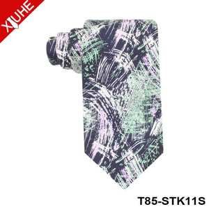 عالية الجودة رجل العلاقات الحرير التايلاندي OEM متعدد الألوان فلورا البحرية الأزرق رابطات العنق الرقمية الطباعة مخصص الحرير العلاقات - Product Image 6