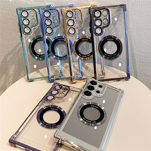 Para <span class=keywords><strong>Samsung</strong></span> S24 Funda de teléfono ultra transparente Funda protectora dura de galvanoplastia anticaída de cuatro esquinas - Product Image 1