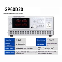 Alimentation à fréquence variable programmable monophasée haute puissance 2KVA, tension stabilisée personnalisée, test d'âgeement GP60D20
