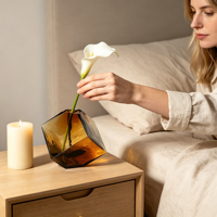 Vas Kaca Grosir untuk bunga dekorasi rumah modern heksagon amber buatan tangan botol bening dekorasi pernikahan hotel