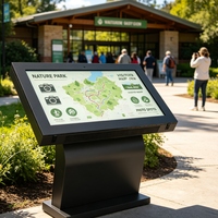 Écran LCD extérieur haute luminosité Ik10 de 55 pouces, totem numérique, IP65, étanche, anti-UV, pour station-service extérieure