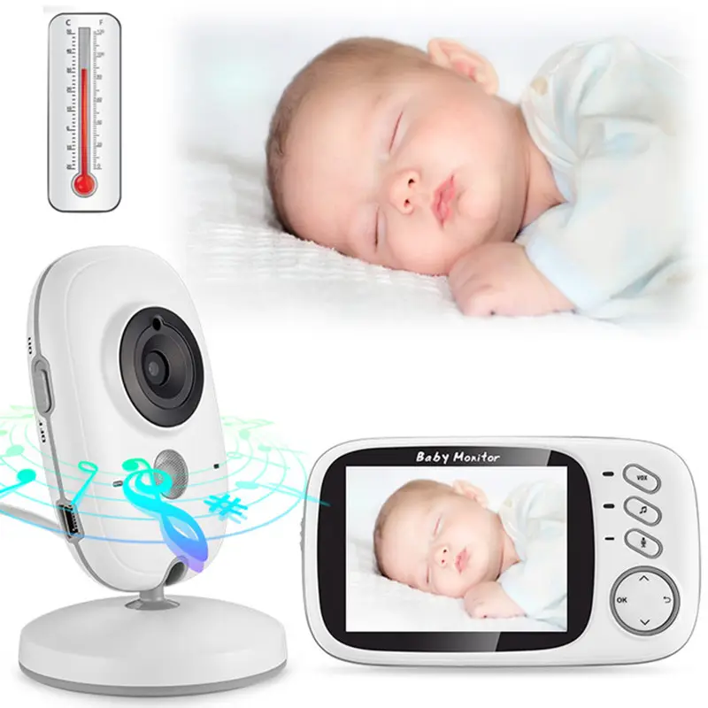 Lcd-scherm 2.4Ghz Infrarood Nachtzicht Video Nanny Babyfoon Met Camera En Audio Babyfoon