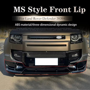 Guardabarros delanteros de parachoques delantero estilo MS negro brillante aptos para <span class=keywords><strong>Land</strong></span> <span class=keywords><strong>Rover</strong></span> Defender accesorios piezas de divisor de labios de parachoques delantero de coche - Product Image 4