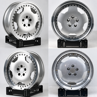 Jantes Aero Forgées Sur Mesure Viaol 18x8.5 18x10 5x112 Argentées à Bord Dégradé Adaptées aux Mercedes W124 R129 W140