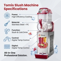 Commerciële Slushy Maker Machine 12L Enkelvoudige Tank Vriesdrank Dispenser voor Hotel Restaurant Foodtruck