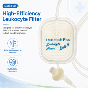 Filtro per Trasfusione di Sangue con Riduzione dei Leucociti |   Filtro ad Alta Efficienza per la Rimozione dei Leucociti - Product Image 3