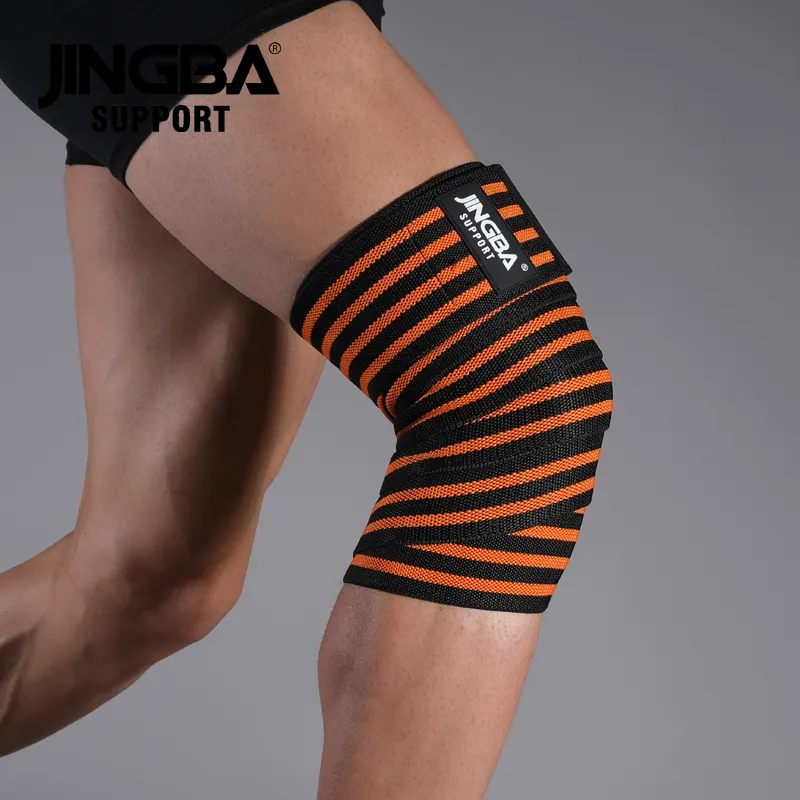 JINGBA-soporte para piernas 2022 8324B, protección de sentadillas profundas para fitness, entrenamiento de compresión, correa de soporte para rodilla