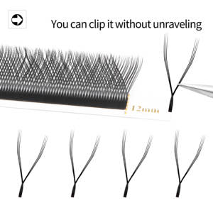 Extensiones de Pestañas Pre-fabricadas XIUSUZAKI, Abanicos Individuales al por Mayor, Pestañas YY de Triple Punta, Pestañas de Visón Sintético <span class=keywords><strong>YYY</strong></span> - Product Image 2
