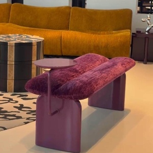 <span class=keywords><strong>Taburete</strong></span> de Cabecera de Diseño Moderno y Minimalista de Lujo Ligero de Terciopelo Italiano para Dormitorio, Hotel y Villa - Muebles para el Hogar Ecológicos - Product Image 5