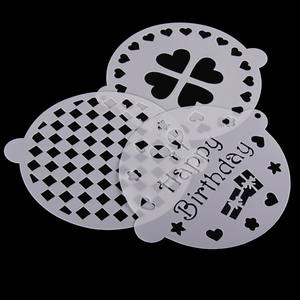 Pochoir à biscuits rond <span class=keywords><strong>de</strong></span> 8 pouces à motifs floraux et feuilles, gabarits <span class=keywords><strong>de</strong></span> pâtisserie pour la décoration <span class=keywords><strong>de</strong></span> gâteaux <span class=keywords><strong>de</strong></span> mariage, d'anniversaire et <span class=keywords><strong>de</strong></span> bricolage - Product Image 3