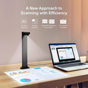 Escáner de Documentos Portátil de Aluminio de 16MP <span class=keywords><strong>A3</strong></span> con OCR, Aplanamiento Automático, Interfaz USB, Función de Texto a Voz, Velocidad de Escaneo de 1 Segundo, en Existencia - Product Image 1