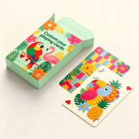 Cartes à jouer personnalisées en papier 350 g/m² avec dorure à chaud |   Jeu de cartes premium dans une boîte pliante pour cadeaux promotionnels familiaux