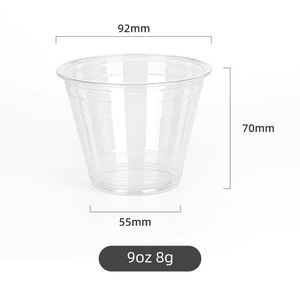 Custom Size and LOGO 9oz 10oz 12oz 14oz 16oz (92mm) clear <b>Plastic</b> Glass Disposable PET Cold <b>Drink</b> <b>Cups</b> With Lids and Straws - Product Image 2