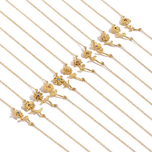 Colar de Pingente de Flor de Aniversário em Aço Inoxidável com Certificação CE, Presente para o Dia das Mães - Product Image 5