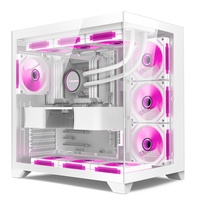 AntarcChill Custom Double Sided Panoramic Tempered Glass Panel PC Case Full Tower ATX E-sports Desktop Gaming Computer Case