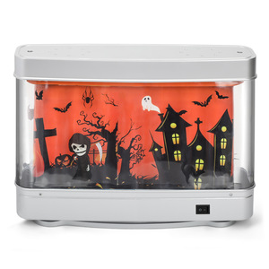 Lampu Ikan LED Ornamen Akuarium Berbentuk Persegi Panjang Ramah Lingkungan untuk Dekorasi Malam Hari Desktop 110-240V - Product Image 5