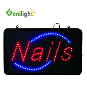 ป้ายไฟ LED โฆษณาในร่ม Genilight รูปทรงสี่เหลี่ยมผืนผ้าขนาด 22x13 นิ้ว ปรับแต่งได้ หลายสี กระพริบ สำหรับร้านทำเล็บ ร้านสปา พร้อมแสดงเบอร์โทรศัพท์ - Product Image 4