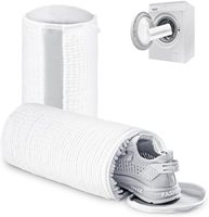 Sac de lavage durable pour chaussures Teletrogy pour lave-linge et sèche-linge, réutilisable, fibres douces, enveloppement à 360°, protège-chaussures ajustables