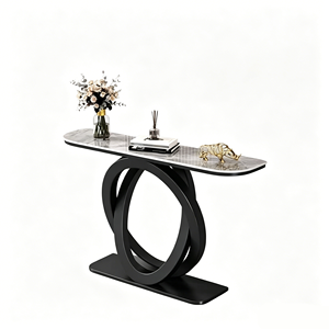 Consolle Moderna Multifunzionale di Lusso Leggero Italiana con Piano in Ardesia e Garanzia di 5 Anni per Ingresso Villa, Hotel, Corridoio - Product Image 6