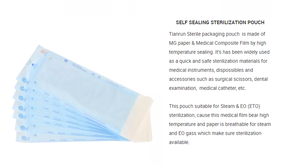 Buste per Sterilizzazione Dentali Monouso Autosigillanti, <span class=keywords><strong>Film</strong></span> Estensibile Idrosolubile di Alta Qualità - Product Image 6