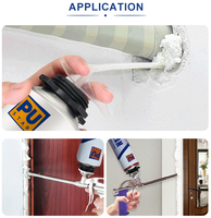 Spray d'étanchéité en mousse polyuréthane PU extensible polyvalent pour fenêtre