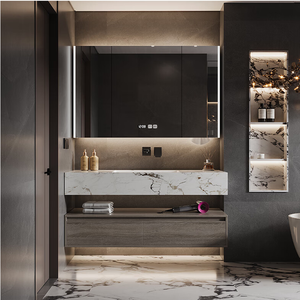 <span class=keywords><strong>Meuble</strong></span> de salle de bain moderne blanc rectangle <span class=keywords><strong>Meuble</strong></span> design pour hôtel <span class=keywords><strong>Meuble</strong></span> sous-<span class=keywords><strong>vasque</strong></span> en <span class=keywords><strong>pierre</strong></span> frittée en <span class=keywords><strong>bois</strong></span> <span class=keywords><strong>et</strong></span> marbre Résistant à l'eau depuis 3 ans - Product Image 3
