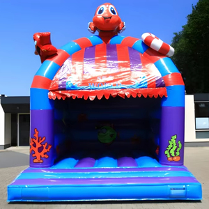 <span class=keywords><strong>Castillo</strong></span> Inflable con Temática Oceánica Colorida, Decoraciones de Peces y Corales, <span class=keywords><strong>Castillo</strong></span> de Brinco de PVC Resistente - Product Image 1