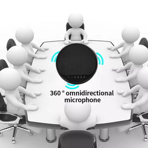Mini micrófono Condensador inalámbrico Reducción de ruido Micrófono de conferencia de matriz de diálogo dúplex completo con altavoz - Product Image 2