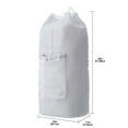 Mainstays Adulto DB Correas ajustables Mochila de malla Blanco Ártico Plata suave 15 "W X 11" D X 32 "H Bolsa de almacenamiento de lavandería funcional - Product Image 2