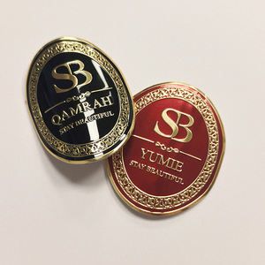 Etiquetas Adhesivas Ovaladas <span class=keywords><strong>de</strong></span> Lujo para Perfumes, con Base <span class=keywords><strong>de</strong></span> Aluminio Recubierta <span class=keywords><strong>de</strong></span> Negro Brillante, con Grabado Dorado Árabe, Personalizadas para el Medio Oriente - Product Image 2