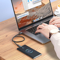 Cable USB-C de Carga Rápida PD de 240W 5A, Transferencia de Datos de 20Gbps, Salida de Video 8K, Cable Dual Tipo-C para Laptop, Tablet, Teléfono Móvil, iOS