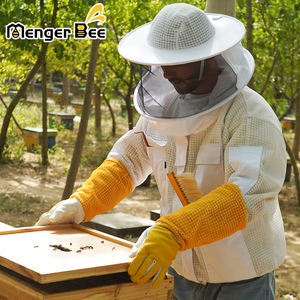 Meilleure vente veste d'apiculture costume d'abeille blanche vêtements apiculteur costume d'abeille 3 couches maille de coton à vendre - Product Image 2