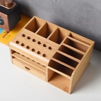 Outil utile support de support boîte organisateur compartiment stockage téléphone portable tournevis en bois multifonctionnel pièces de bureau dépôt