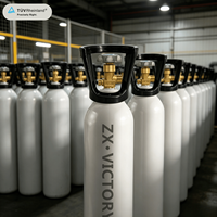 Bouteille de gaz CO2 en acier allié sans soudure haute pression TPED ISO9809 de 2L, 5L, 10L du fabricant ZX pour soudage et boissons
