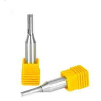 Haute Performance 1/2 tige 4/5/6mm TCT 2 cannelures 45 Helix Angle DLC enduit droit mèches de routeur en carbure coupe du bois personnalisée