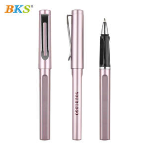 Лидер продаж, Высококачественная пластиковая гелевая ручка, печать логотипа на заказ с металлическим цветом, ширина 0,5 мм, рекламная печать - Product Image 2