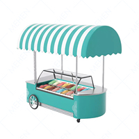 MEHEN – chariot de crème glacée, équipement de réfrigération, alimentation mobile et café, tri vélo, fête, chariot, push avec refroidisseur