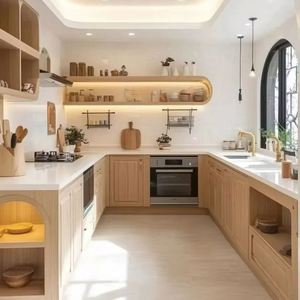 Directamente de fábrica al por mayor gabinete colgante de pared moderno gabinete de cocina de madera maciza cocina de PVC blanco - Product Image 1