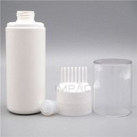Emballage d'huile de croissance capillaire en plastique transparent avec applicateur peigne, couleur personnalisée, 150 ml (5 oz)