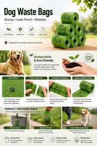 Bolsas para excremento de perro con aroma a lavanda, impresas a medida, biodegradables, en rollos. - Product Image 6
