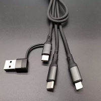 Cable de Carga Rápida de Alta Calidad de 100W, Negro, Trenzado de Nailon, 5A, con Conductor de Cobre Puro para iPhone 17/18, Computadora y Auriculares