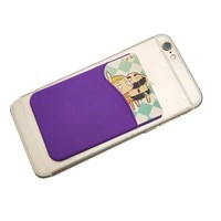 Casing HP Silikon Vintage dengan Kantong Kartu, Penutup Belakang Tempel, Dompet untuk Kartu Kredit dan Kartu Bank