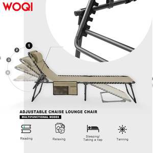 เก้าอี้พับปรับเอนได้ Woqi สีกากี ผ้า Oxford สำหรับตั้งแคมป์ เดินป่า และกิจกรรมกลางแจ้ง - Product Image 2