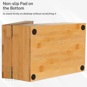 Tarjetero de bambú para escritorio, precio de venta completo, madera a granel, buen precio, caja cuadrada, caja de almacenamiento de escritorio cuadrada - Product Image 4