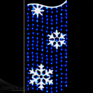 Produits de haute qualité lumières de célébration de vacances décoration extérieure <span class=keywords><strong>lampadaire</strong></span> de rue led lampes à motif de noël - Product Image 1