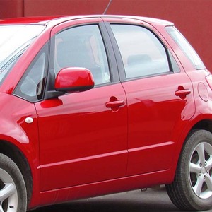 Set di 4 Deflettori Finestrini Fumé per <span class=keywords><strong>Suzuki</strong></span> SX4 Hatchback Sedan Crossover 2008-2021, Protezione Antipioggia Adesiva - Product Image 4